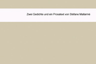 Gedichte und Prosatexte